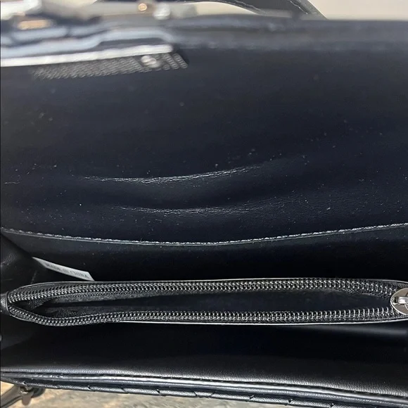 Quilted Leather Crossbody - Top Handle Satchel - Shoulder Purse - Picture 8 of 11